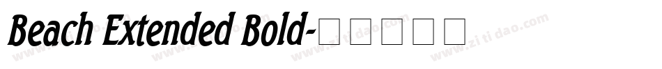 Beach Extended Bold字体转换
